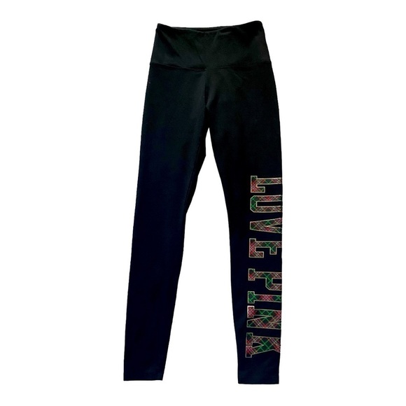 PINK-VICTORIAS SECRET-BLACK LEGGINGS-SIZE SMALL - Picture 1 of 5